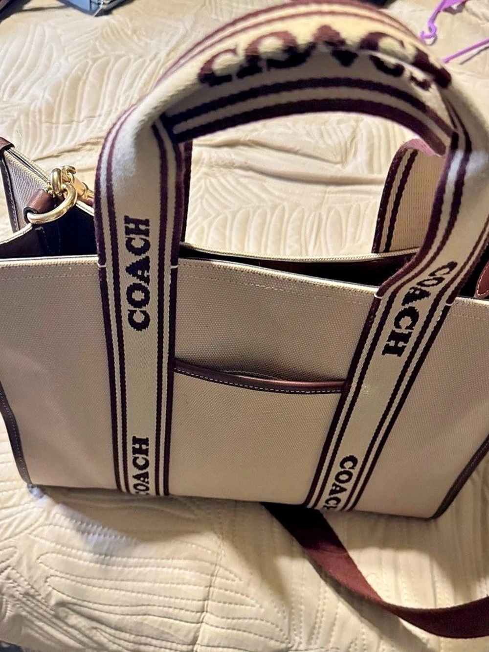 Coach Tote Bag Coach Smith Tote, Beige & Brown